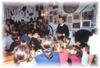 2004 Sfoiò in sede e gradita visita del nostro Parroco  Don Mario Filippi Parroco 